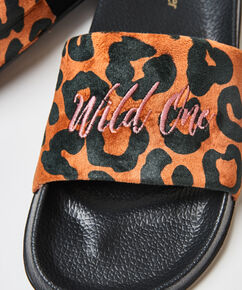 Slippers Desert Animal, Schwarz