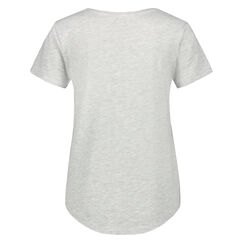 Kurzarm-Pyjamatop, Grau