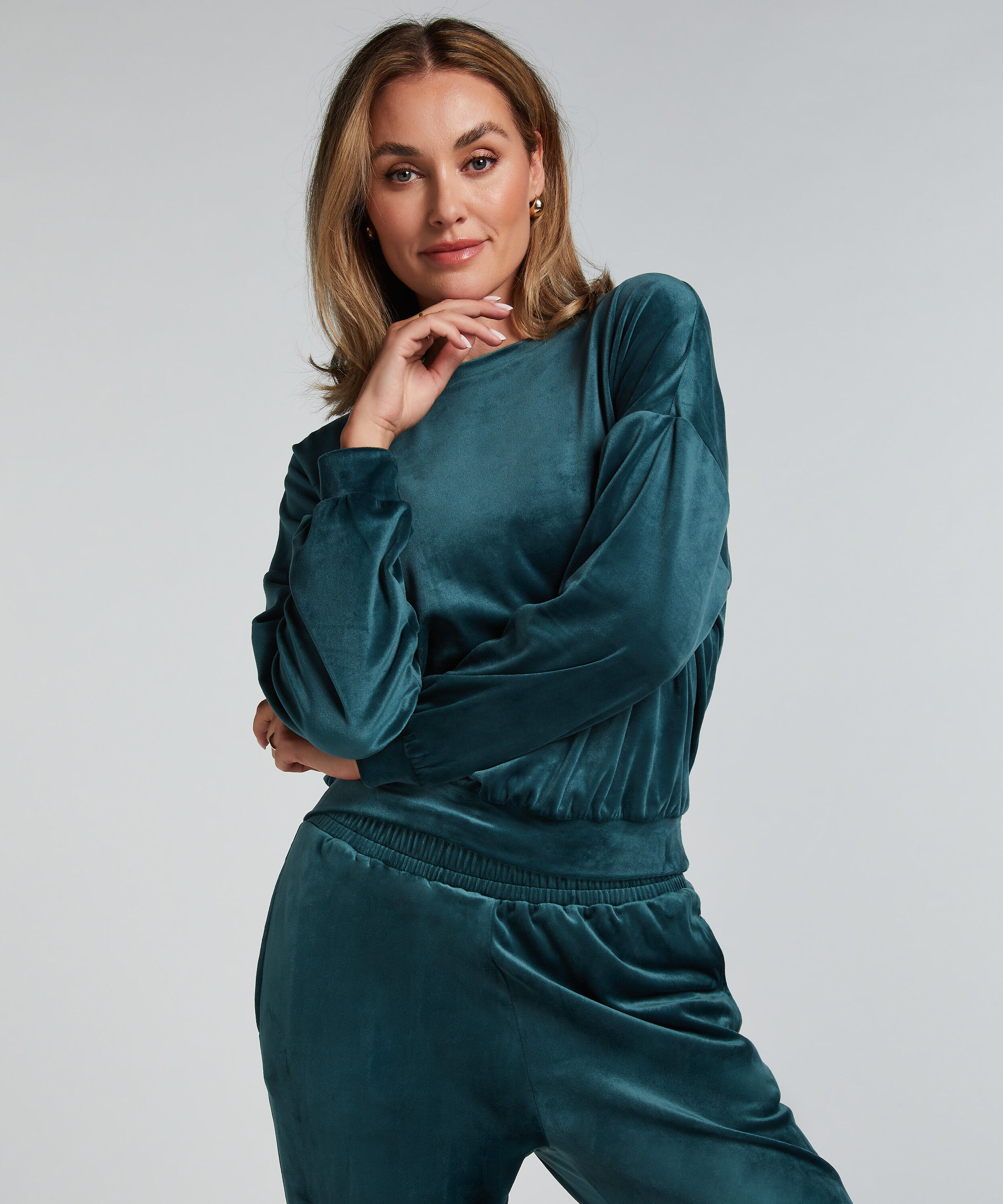Velours Top, Grün