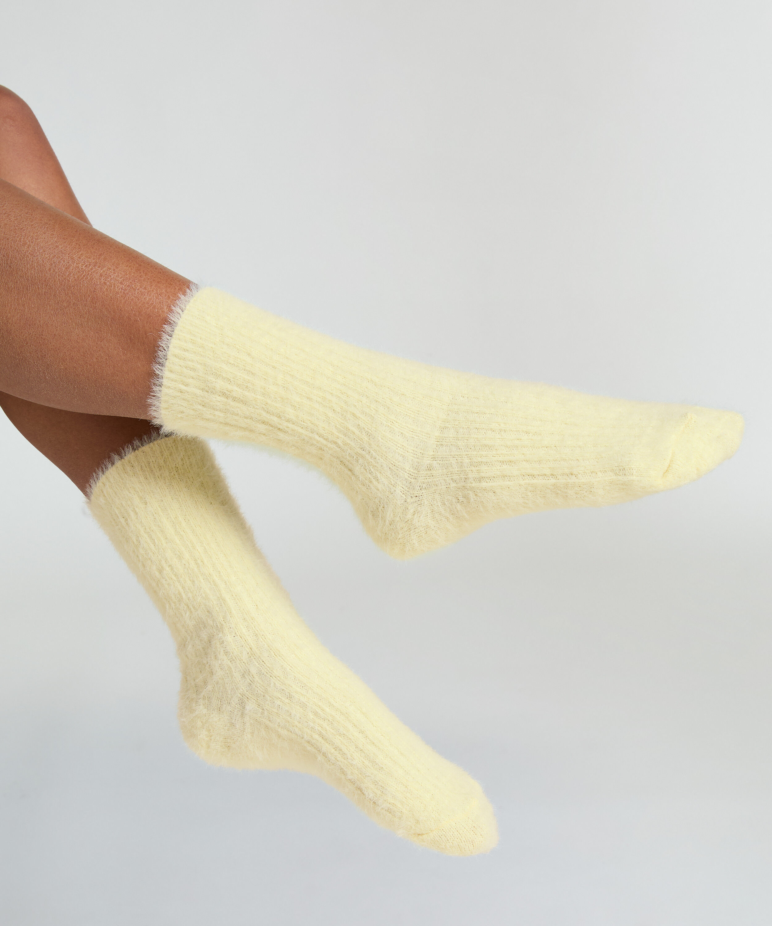 Liv flauschige Socken, Gelb