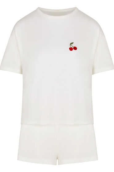 Thumbnail - Hunkemöller Pyjama-Set aus Baumwolle Weiß