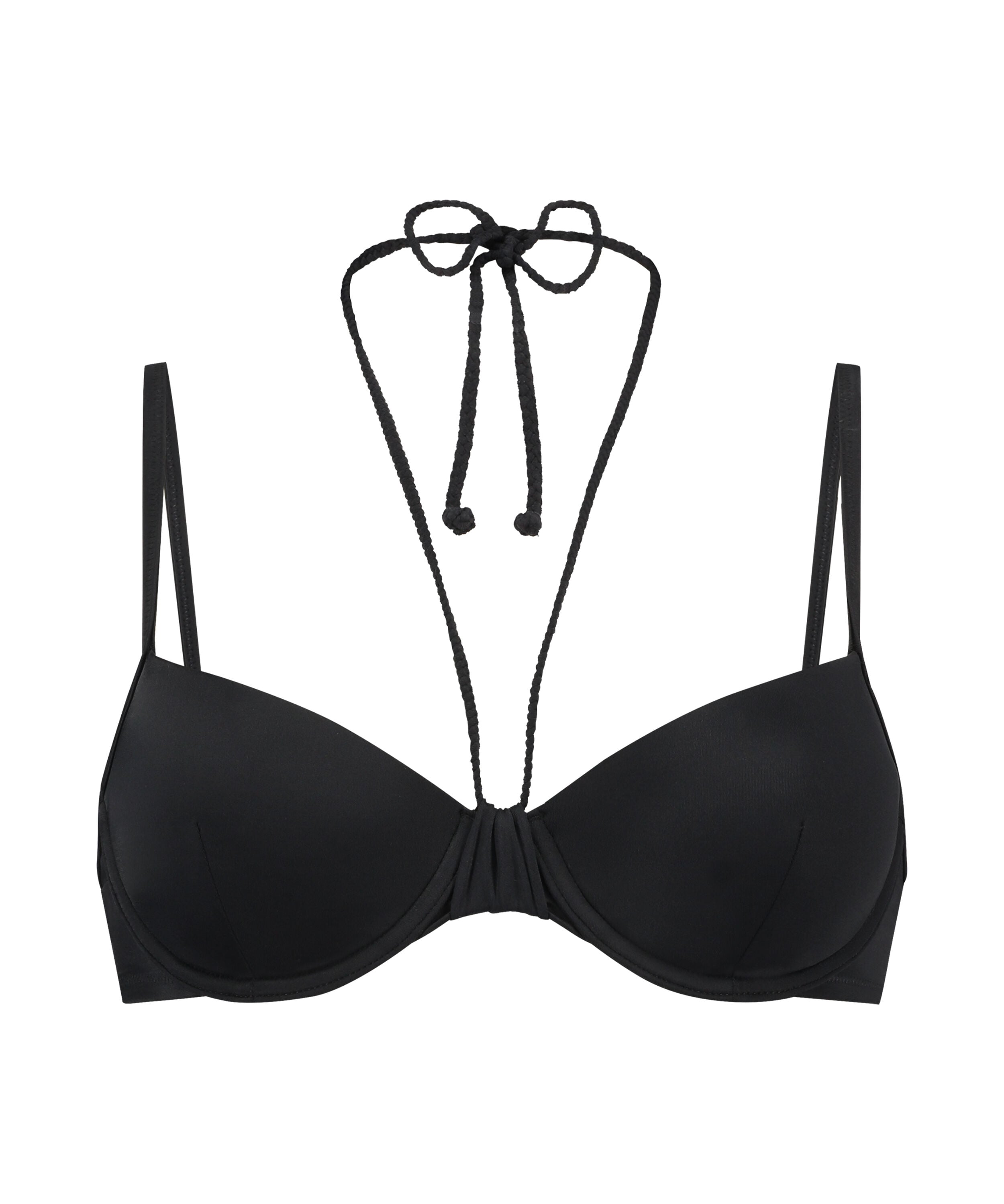 Vorgeformtes Bikini Top mit Bügel Luxe, Schwarz