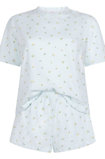 Thumbnail - Hunkemöller Pyjamaset Baumwolljersey Grün