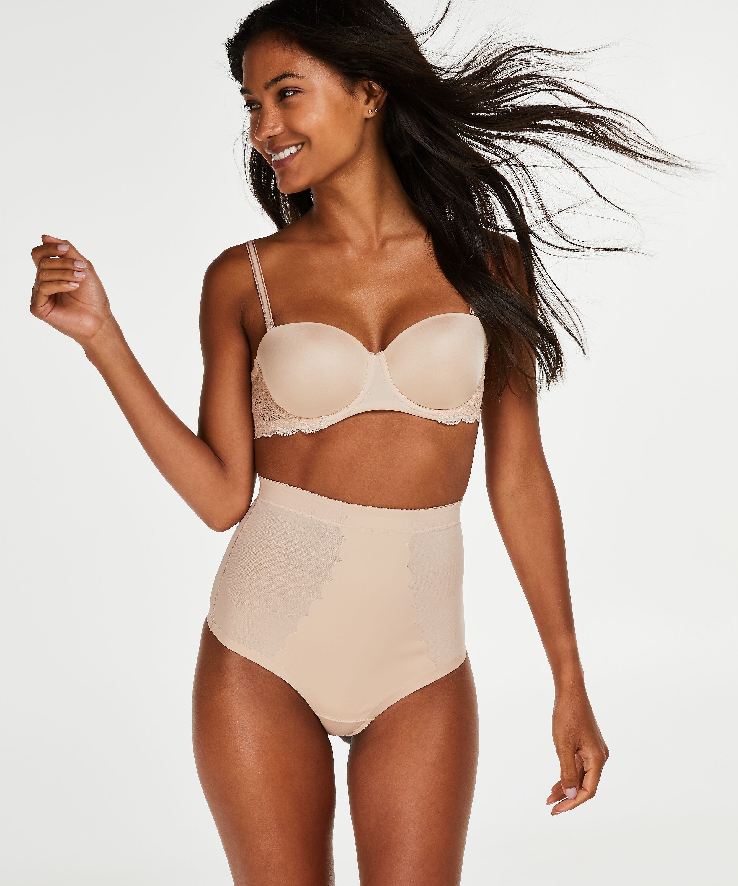 Formender Muscheltanga mit hoher Taille - Level 3, Beige Formender Muscheltanga mit hoher Taille - Level 3, Beige