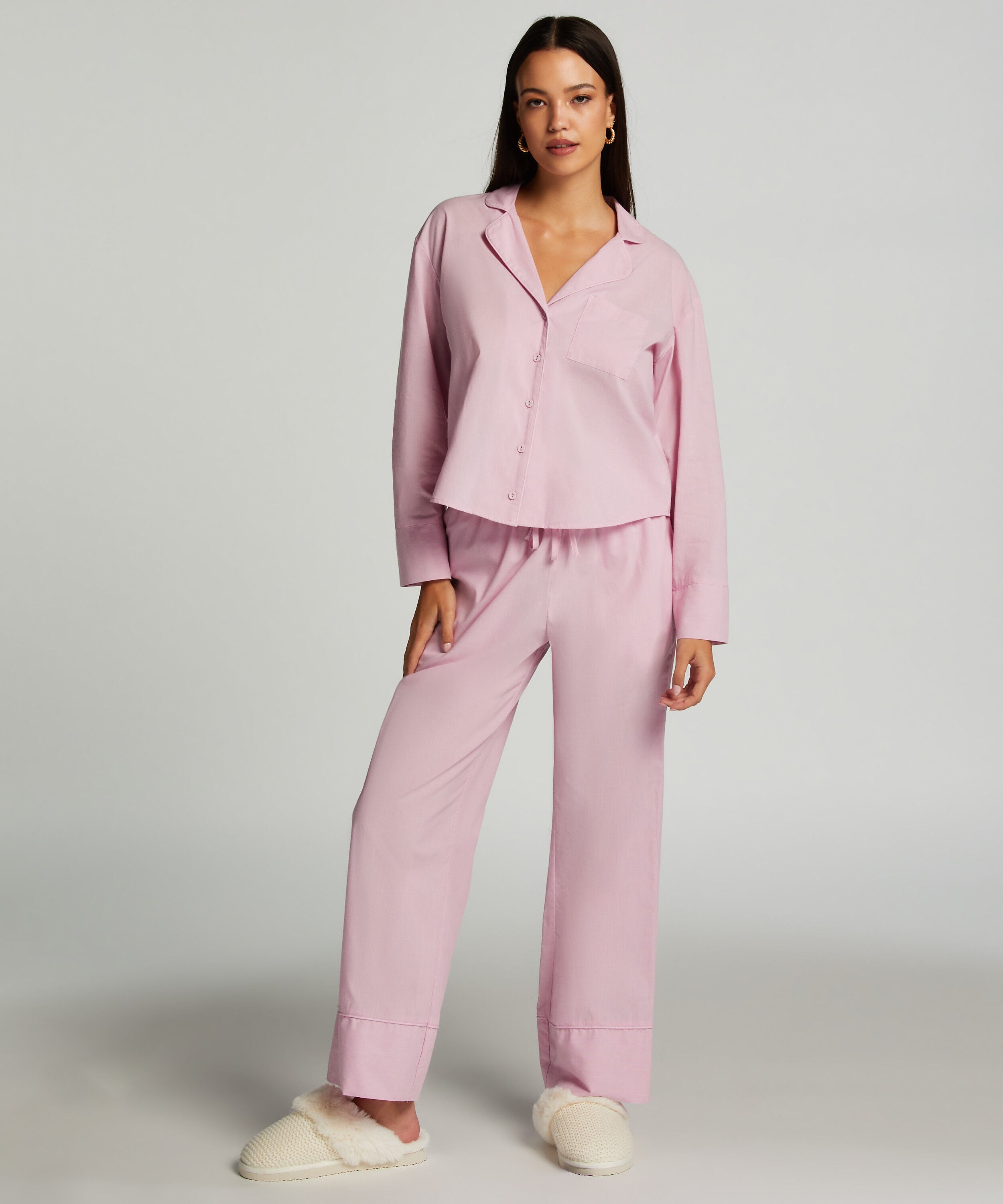 Pyjamahose Baumwolle, Rosa Pyjamahose Baumwolle, Rosa