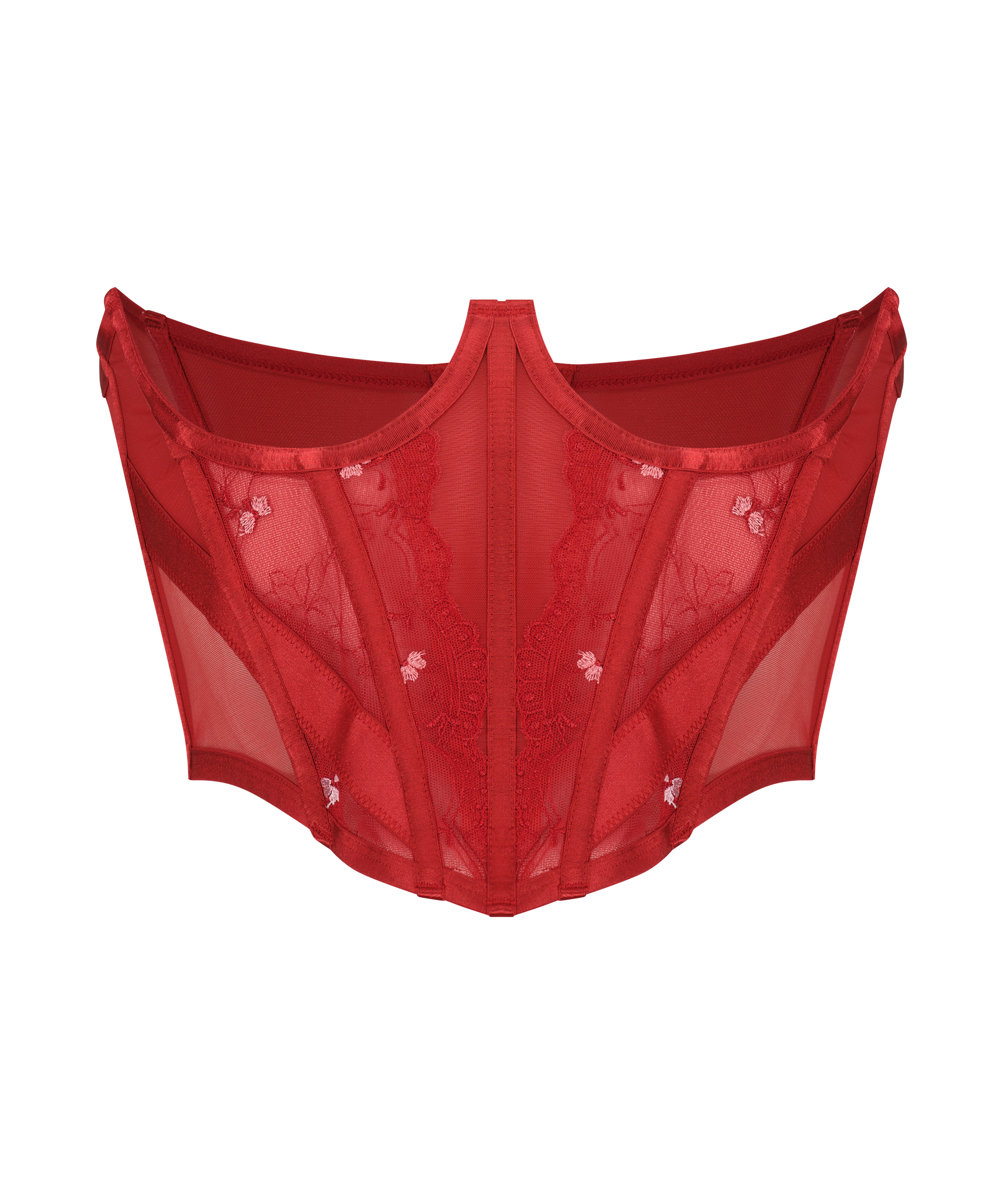 Bustier Violet ohne Cup, Rot, main
