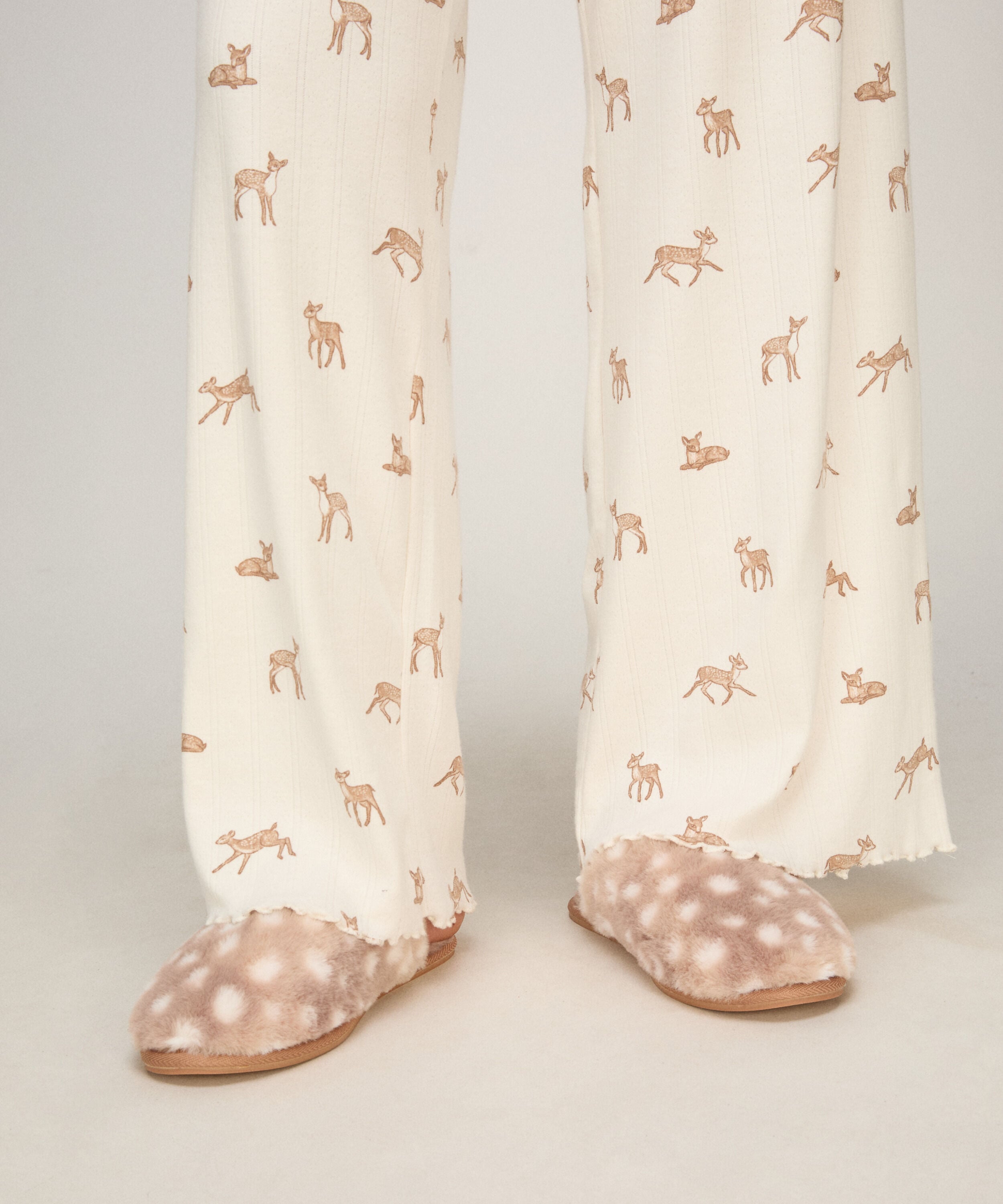 Hausschuhe Deer Faux Fur, Braun Hausschuhe Deer Faux Fur, Braun