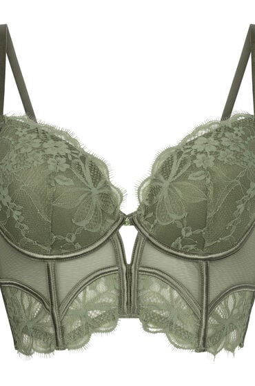 Thumbnail - Hunkemöller Prina Gepolsterter Bügel-Longline-BH Grün