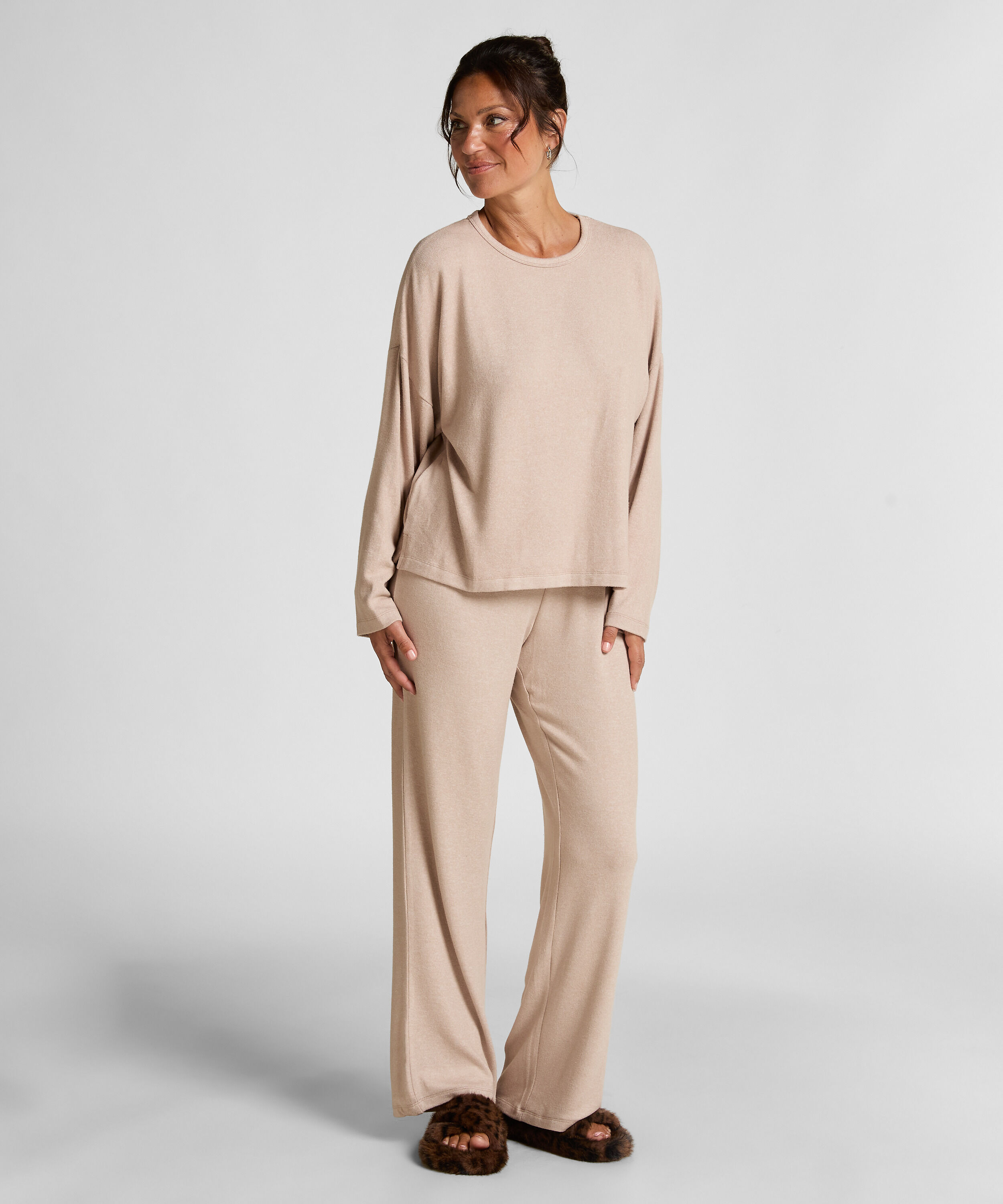 Hose Brushed Jersey, Beige