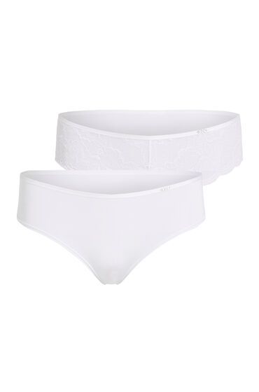 Thumbnail - Hunkemöller 2er-Pack Brazilians Angie Weiß