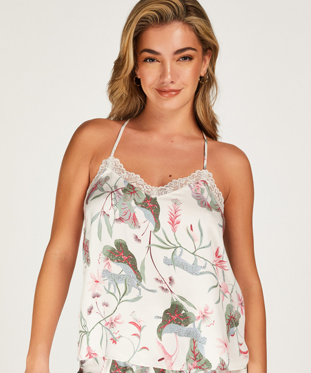 Cami Top Woven Lace, Weiß