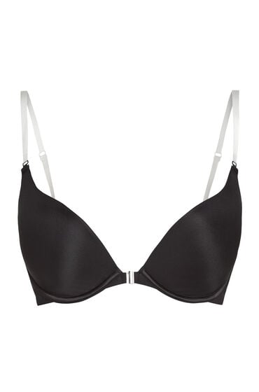 Thumbnail - Hunkemöller Vorgeformter Push-up-Bügel-BH Transparant Schwarz