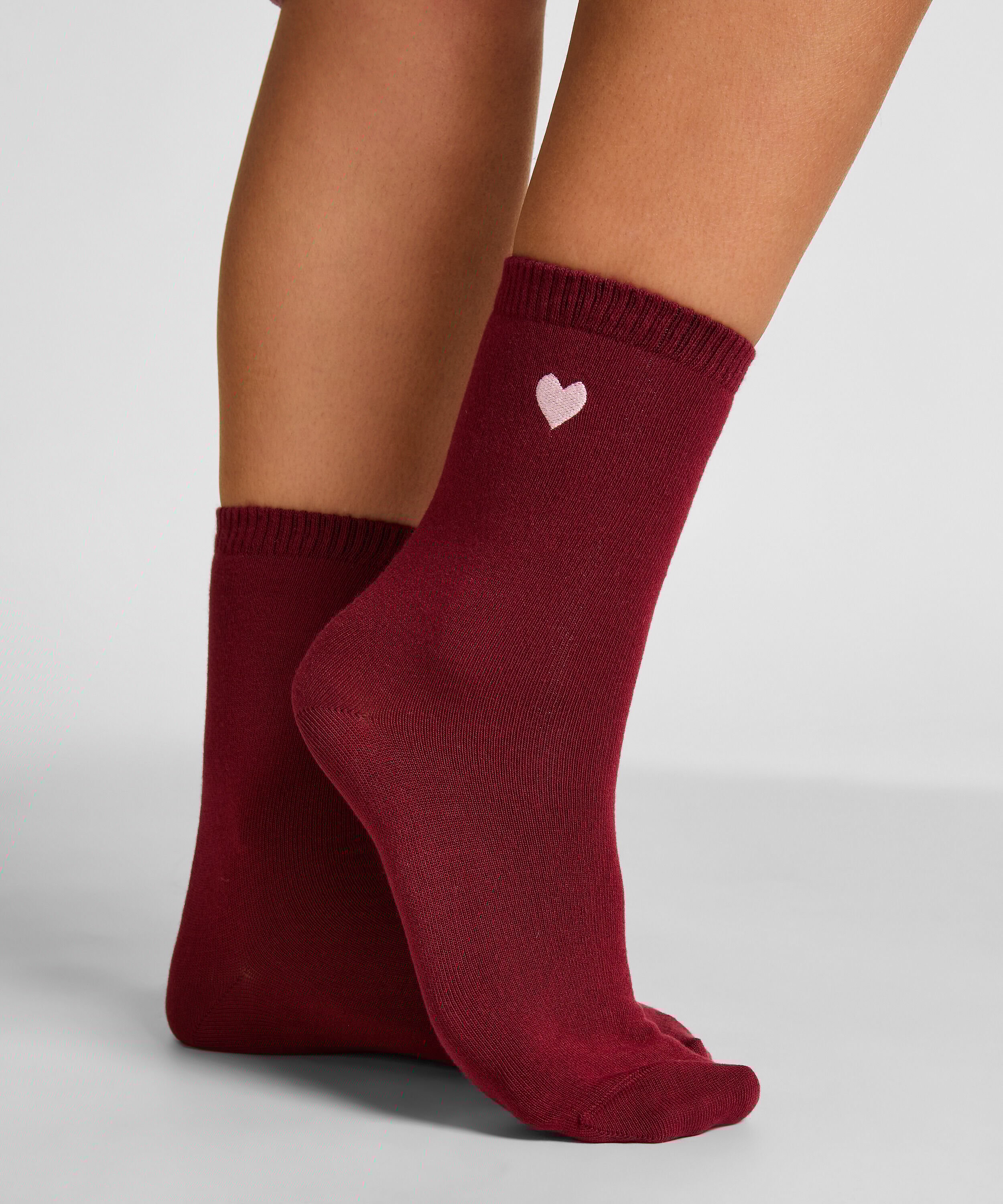 Crew-Socken aus Modal, Rot