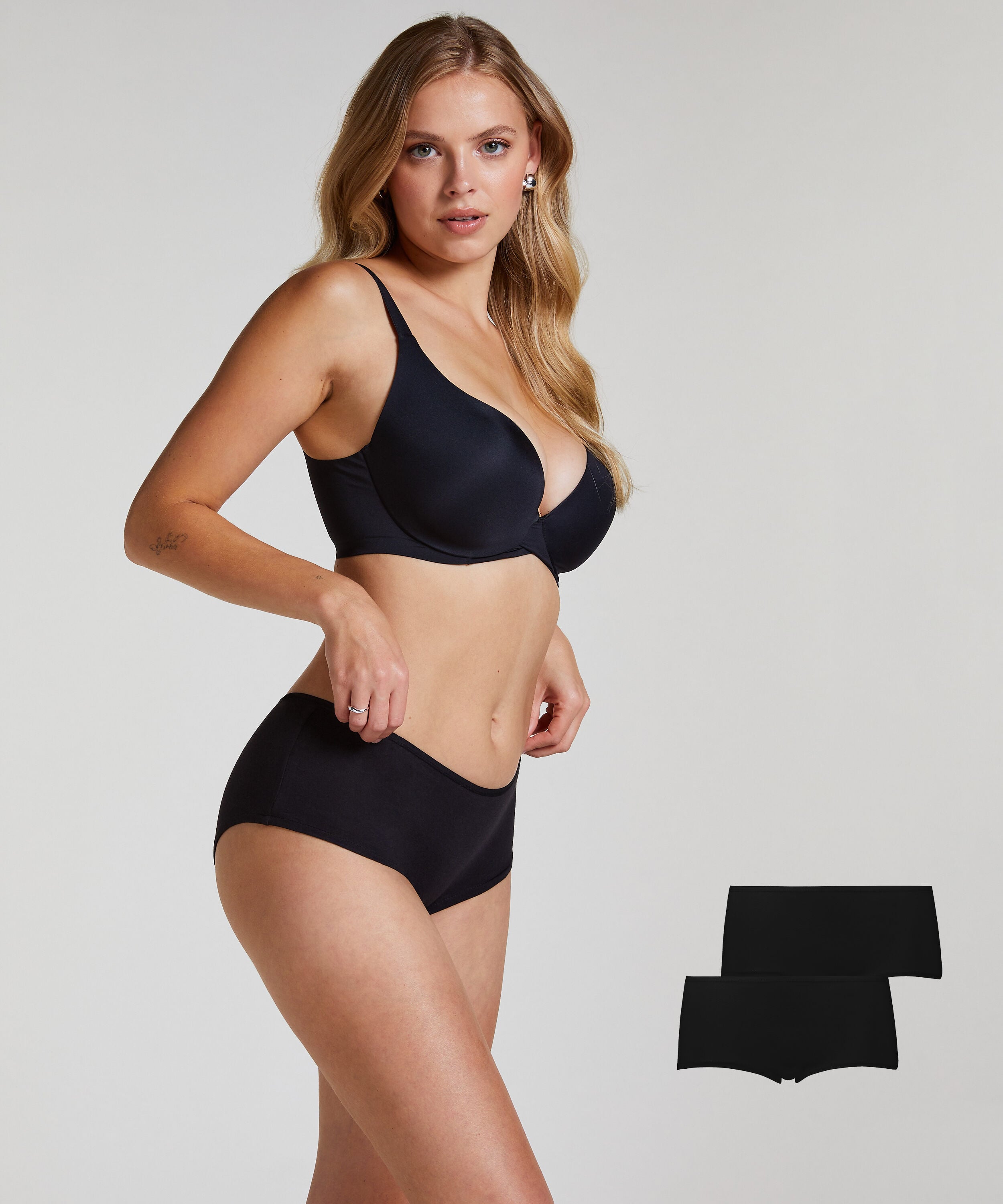2-pack boxershorts Kim Cotton, Schwarz