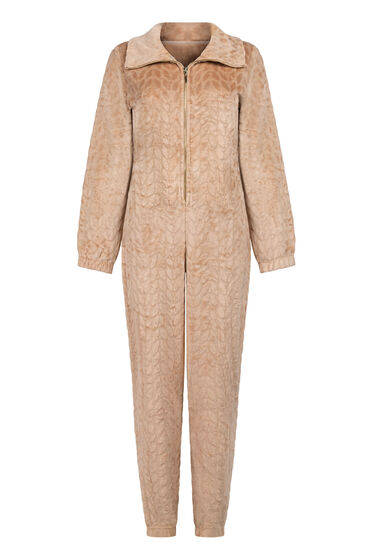 Thumbnail - Hunkemöller Onesie Cable mit Reißverschluss Beige