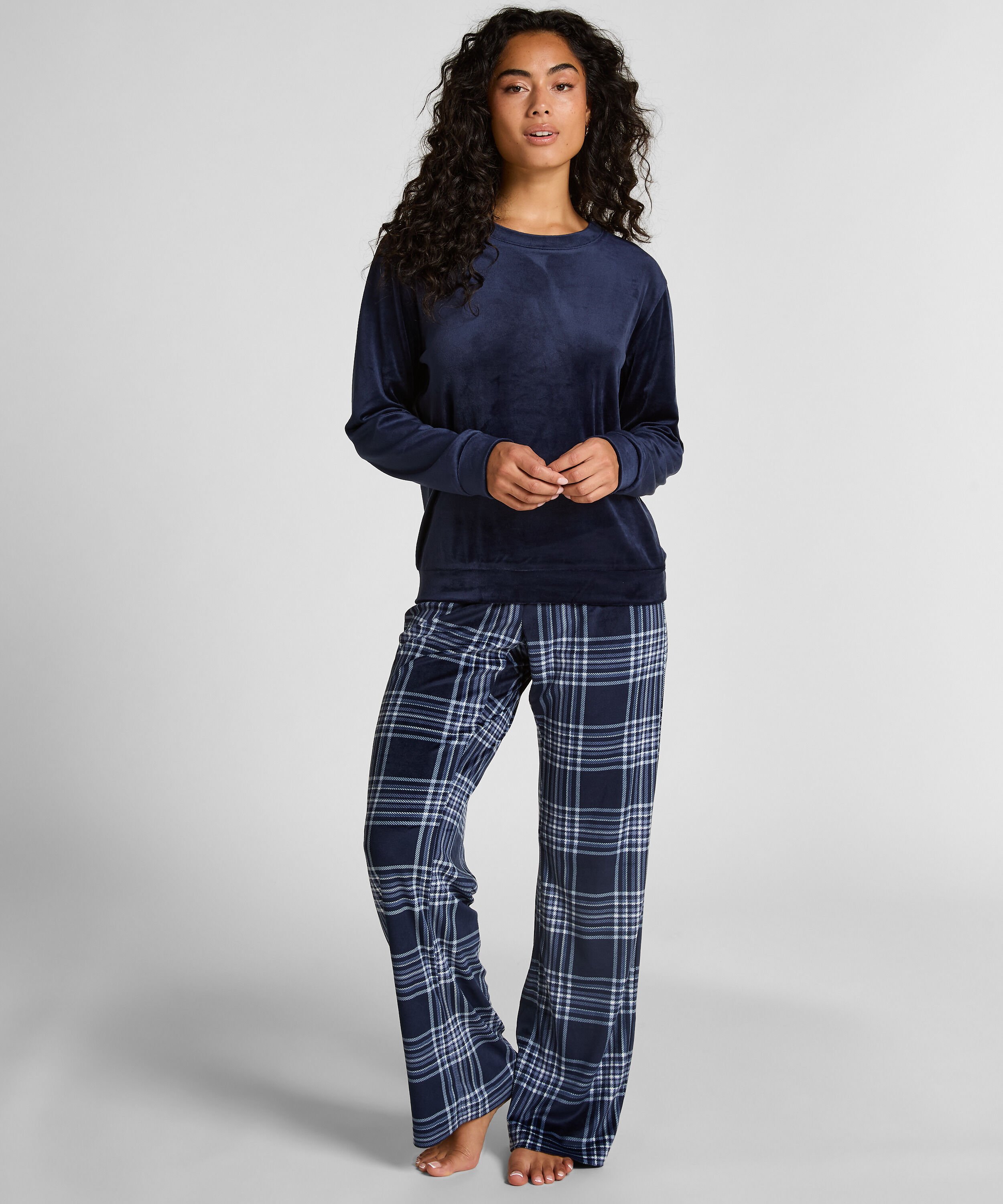 Pyjamaset Velours, Blau Pyjamaset Velours, Blau