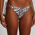 Bikini Slip Cheeky Tanga Doha Zebra, Weiß