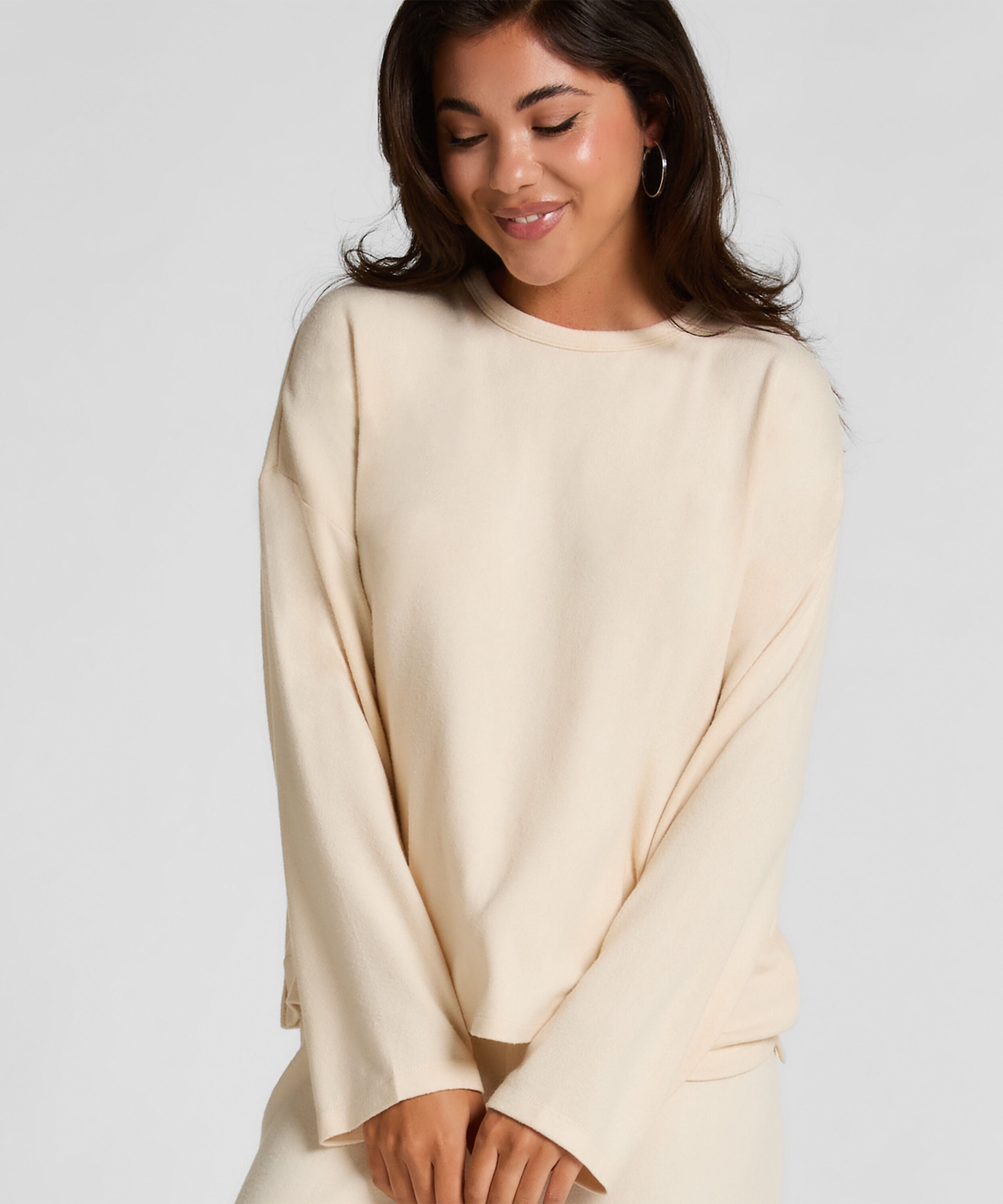 Pyjamatop Jersey, Weiß