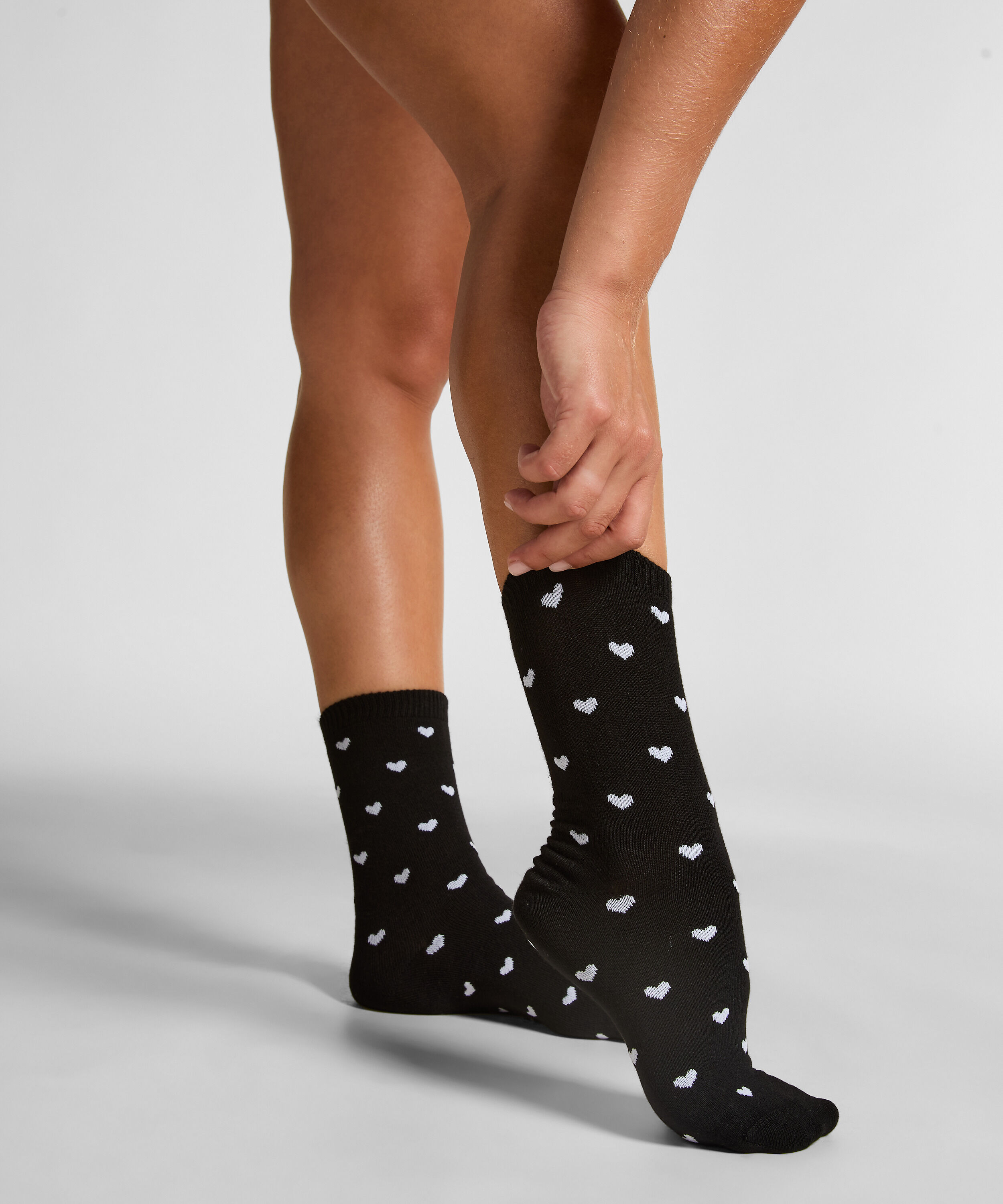 Crew-Socken aus Modal, Schwarz