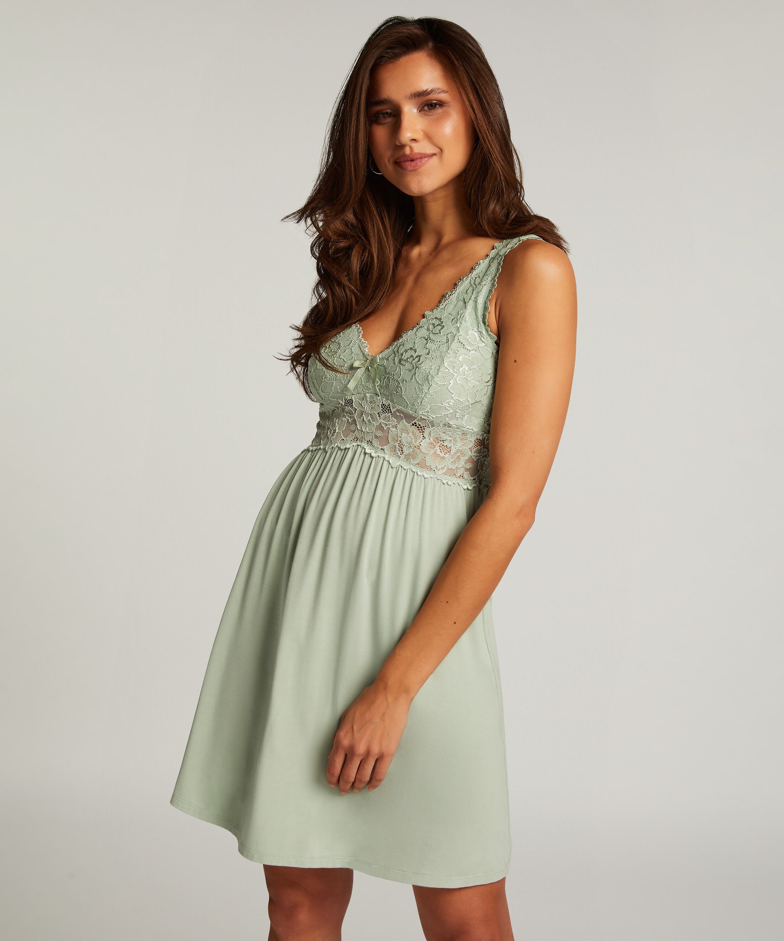 Slipdress Nora Lace, Grün Slipdress Nora Lace, Grün