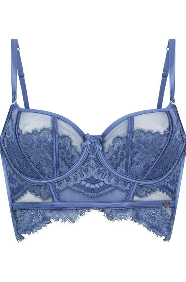 Thumbnail - Hunkemöller Unwattierter Longline-Bügel-BH Daan Blau