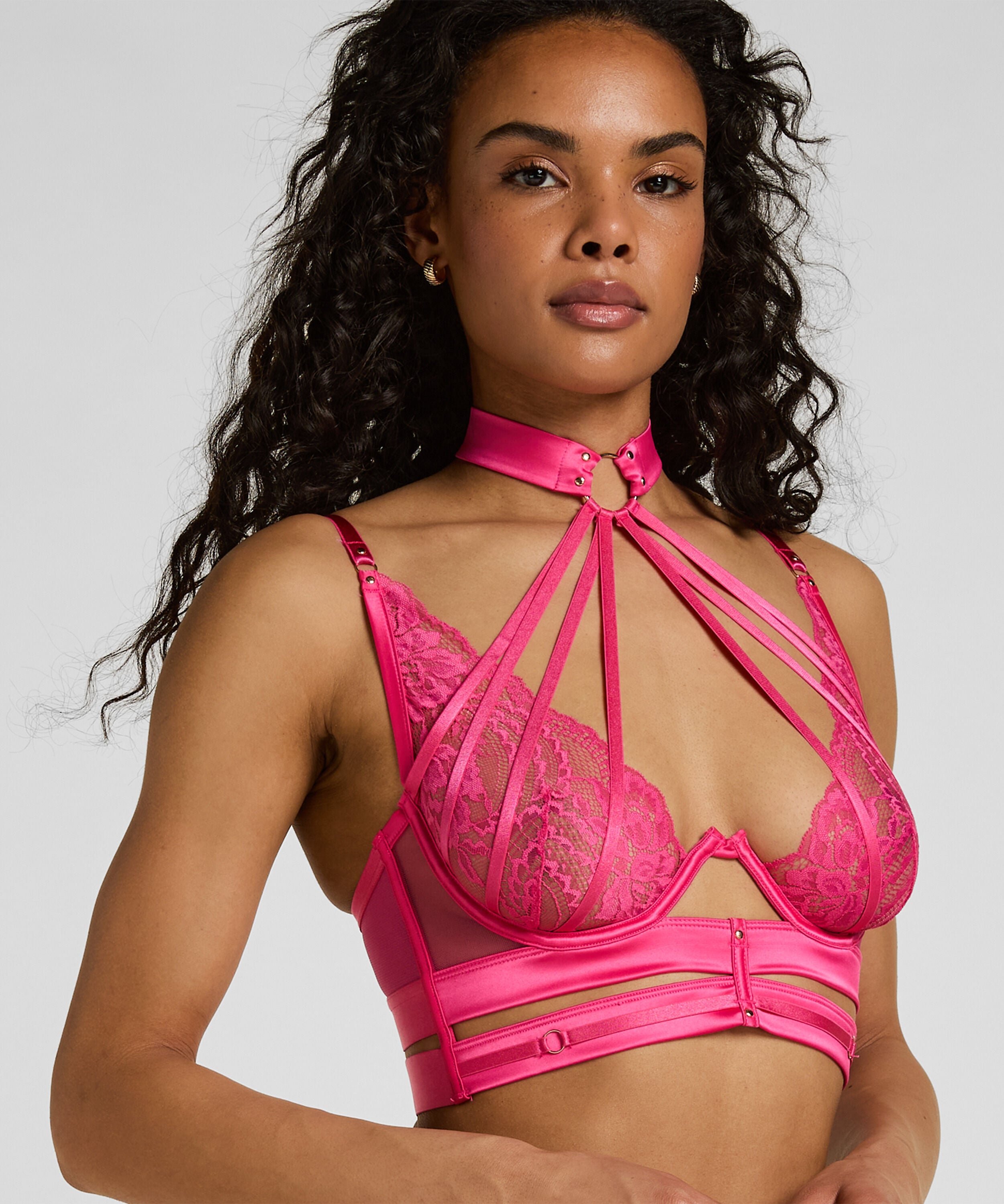 Emmeline Unwattierter Longline-Bügel-BH, Rosa Emmeline Unwattierter Longline-Bügel-BH, Rosa