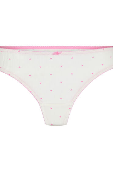 Thumbnail - Hunkemöller Rippen-String Renee Weiß