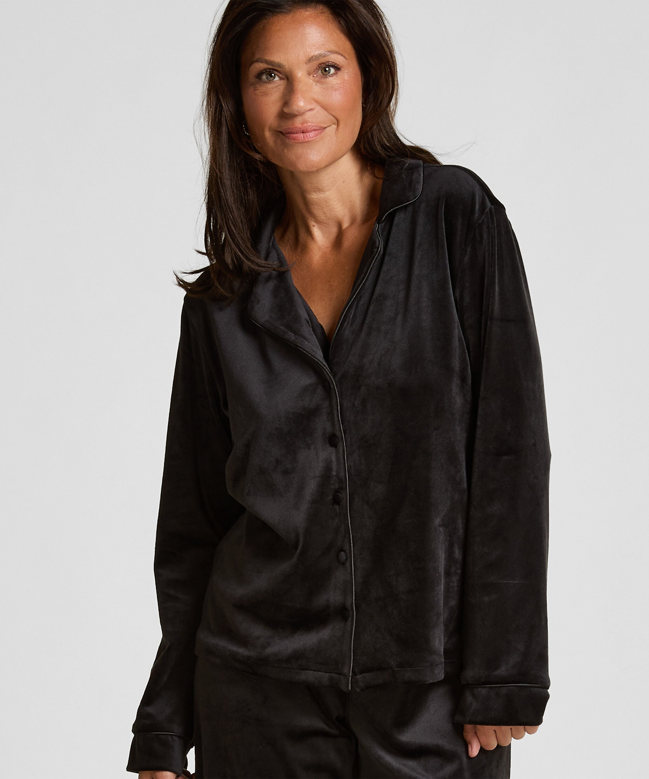 Langarmjacke Velours