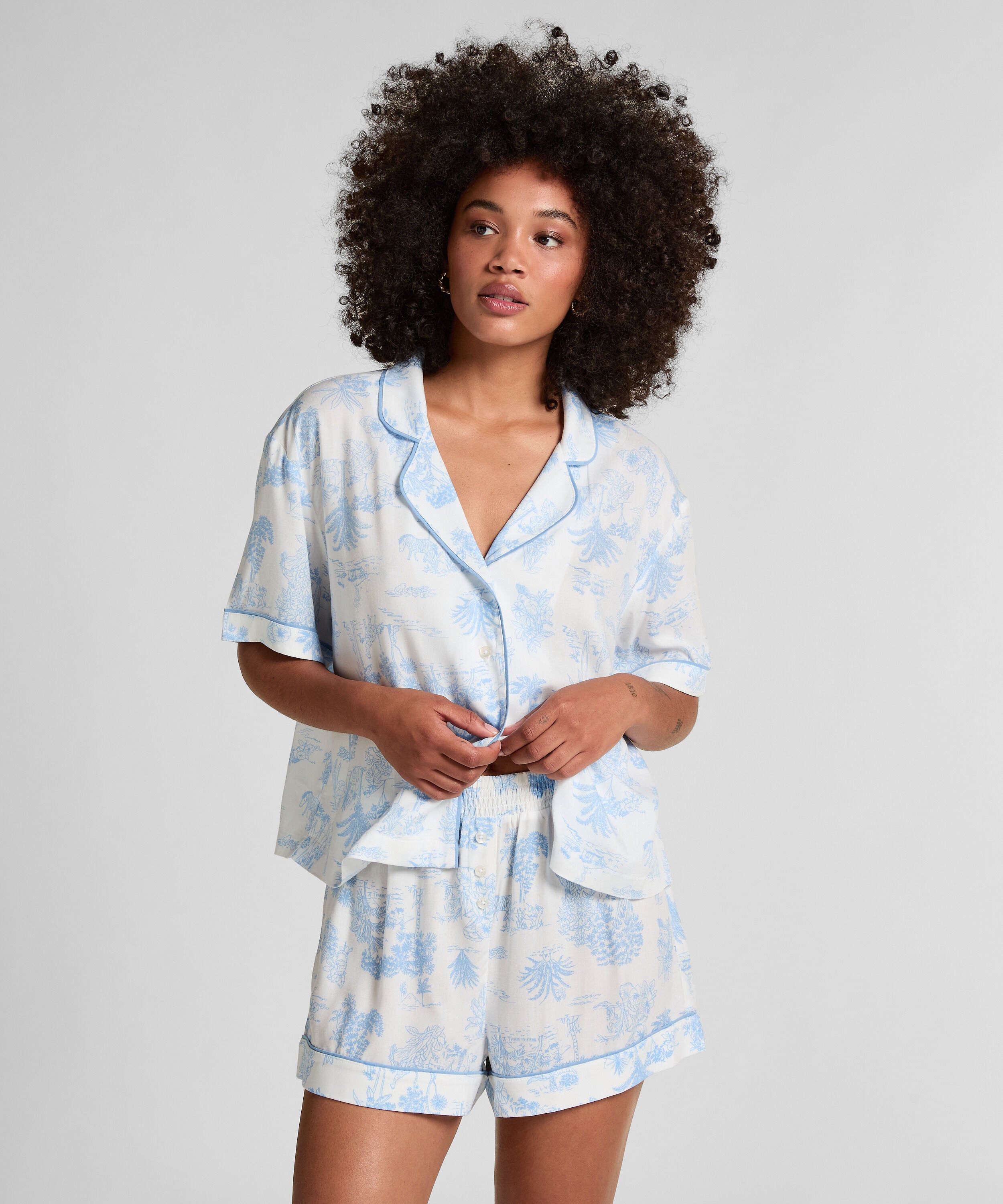 Gewebte Shorts, Blau Gewebte Shorts, Blau