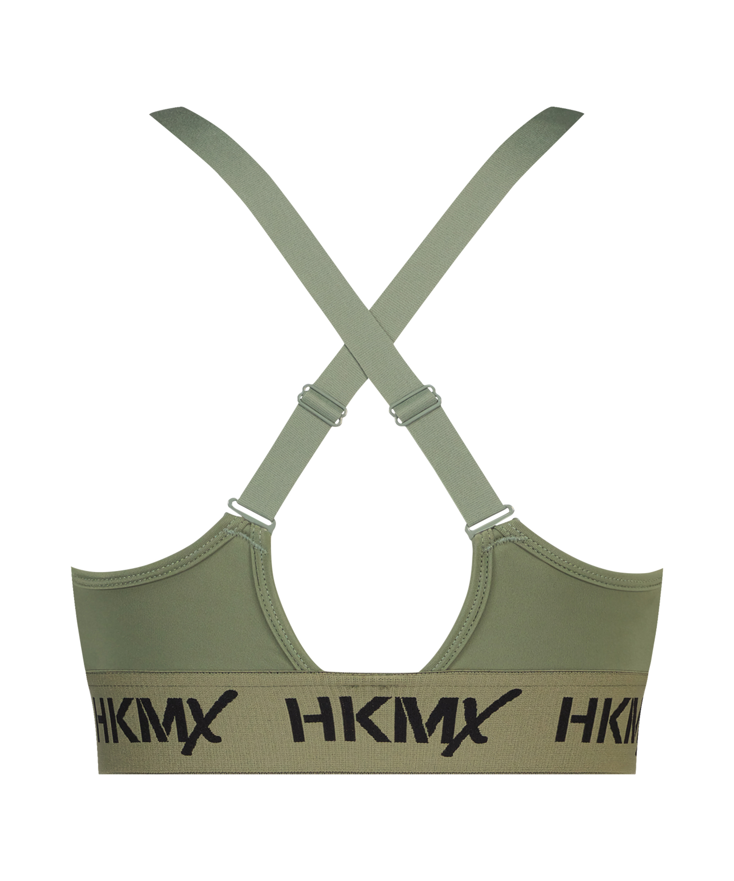 HKMX Sport-BH The Crop Logo Level 1, grün, main