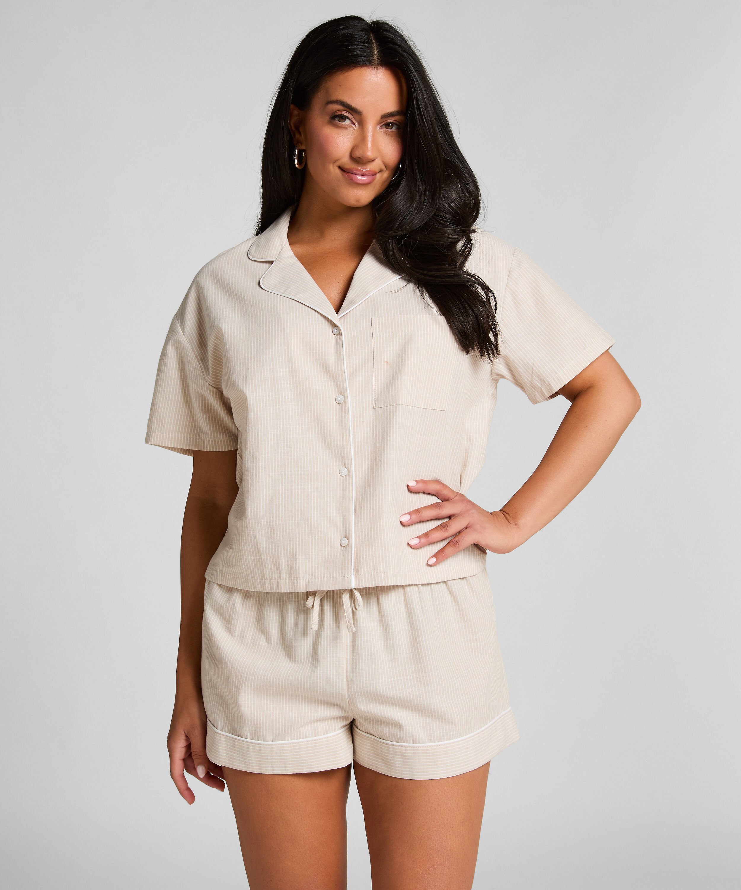 Shorts Baumwolle, Beige Shorts Baumwolle, Beige