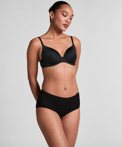 Superslip midi baumwolle, Schwarz