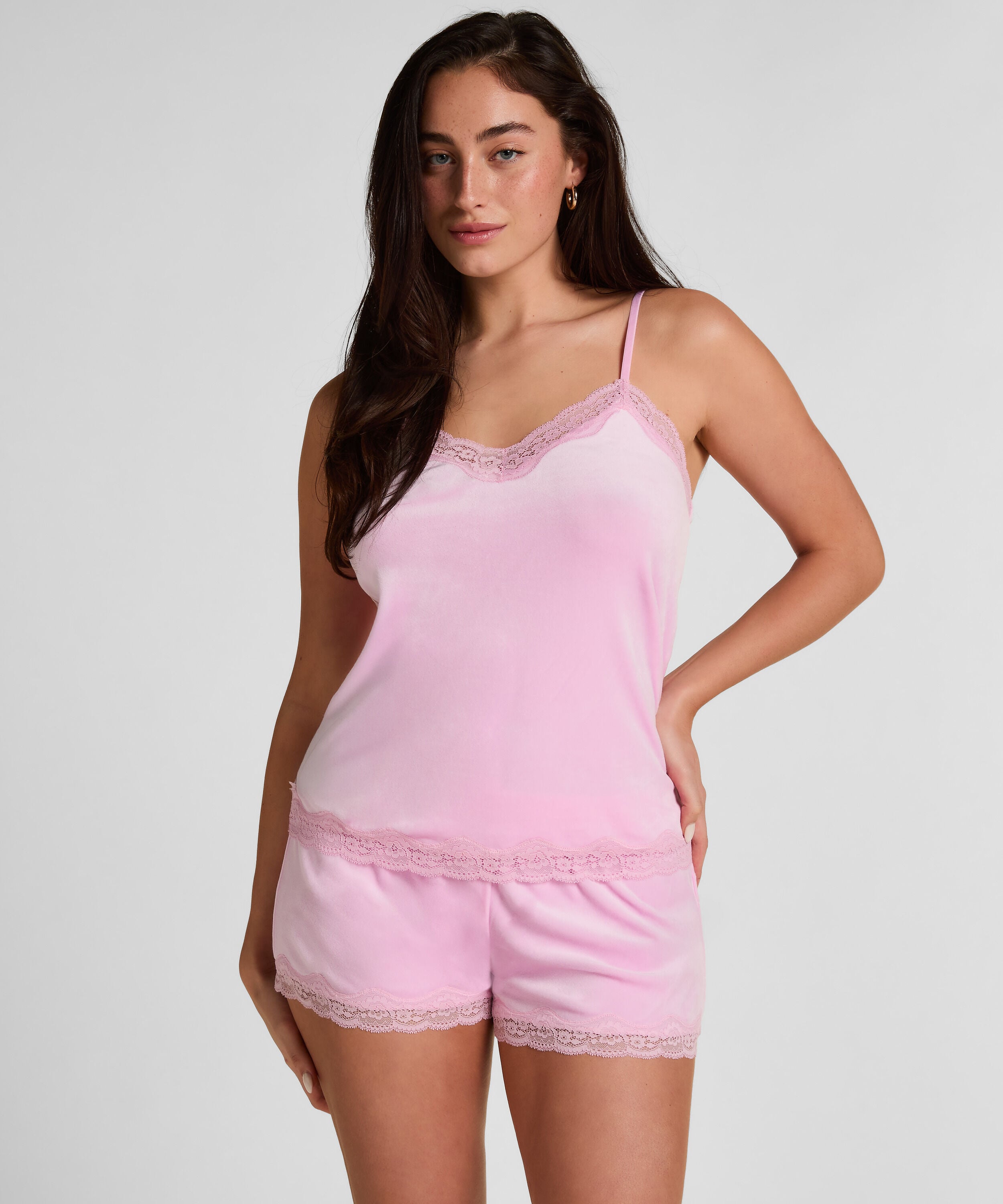 Samit-Spitzen-Short, Rosa