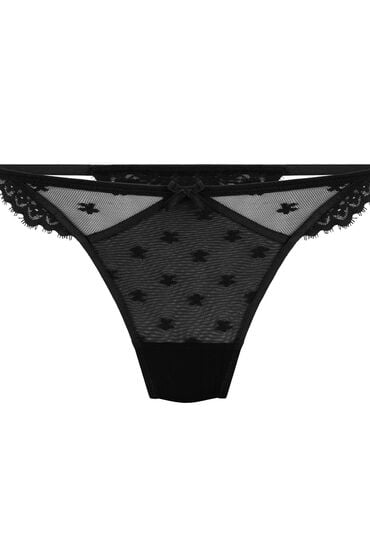 Thumbnail - Hunkemöller Valora String mit hohem Beinausschnitt Schwarz