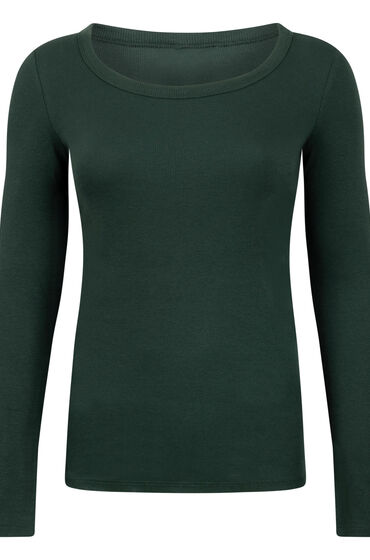 Thumbnail - Hunkemöller Pyjama-Top Baumwolle Grün