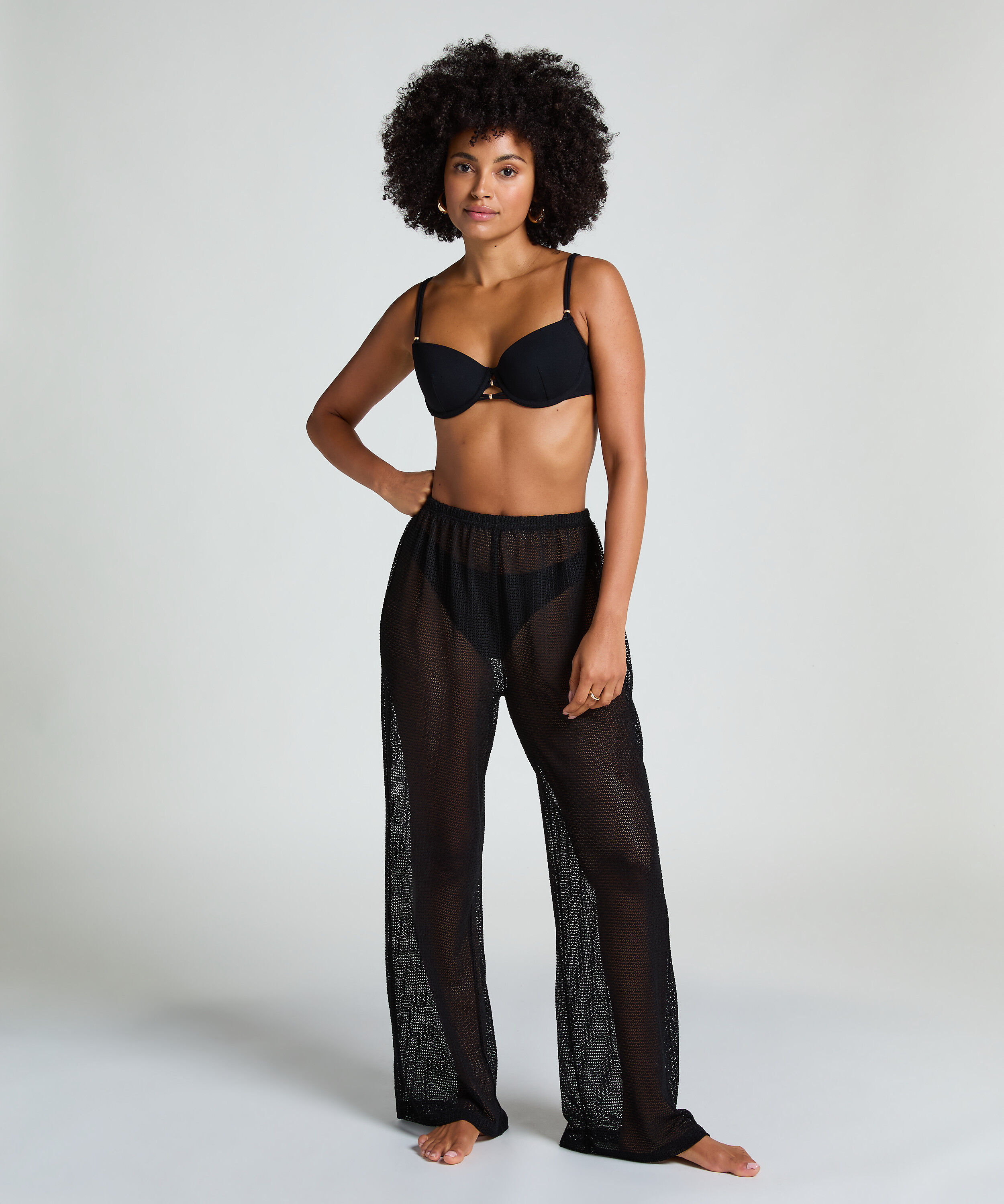 Strand-Strickhose, Schwarz Strand-Strickhose, Schwarz