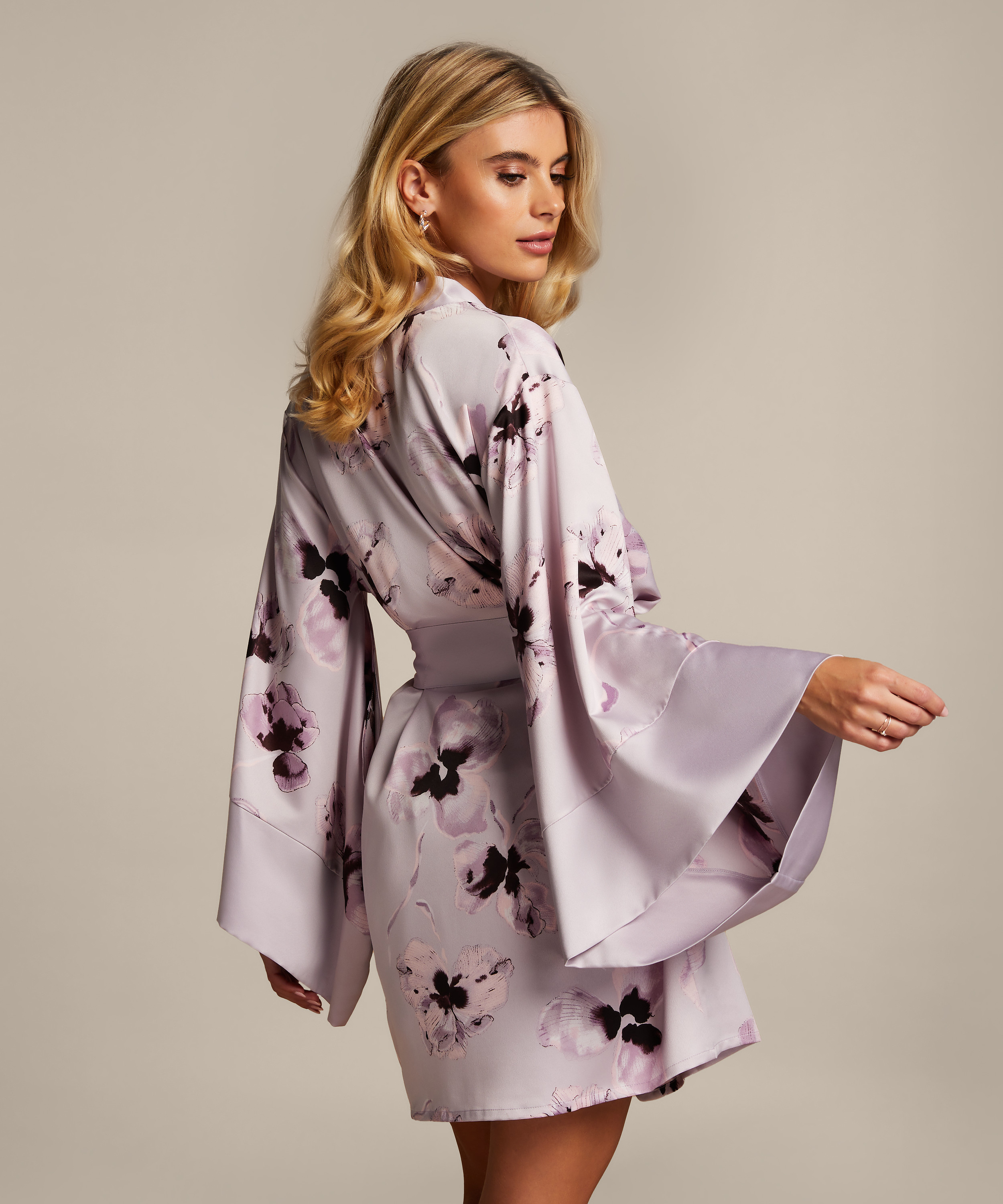 Kimono Satin, Lila, main