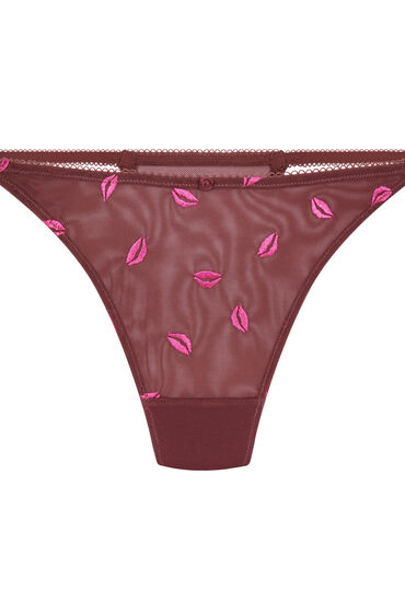 Thumbnail - Hunkemöller Tanga mit hohem Beinausschnitt Frida Rot