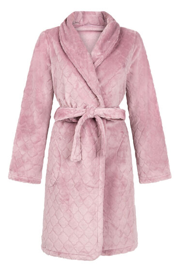 Thumbnail - Hunkemöller Bademantel kurz Flanell Lila