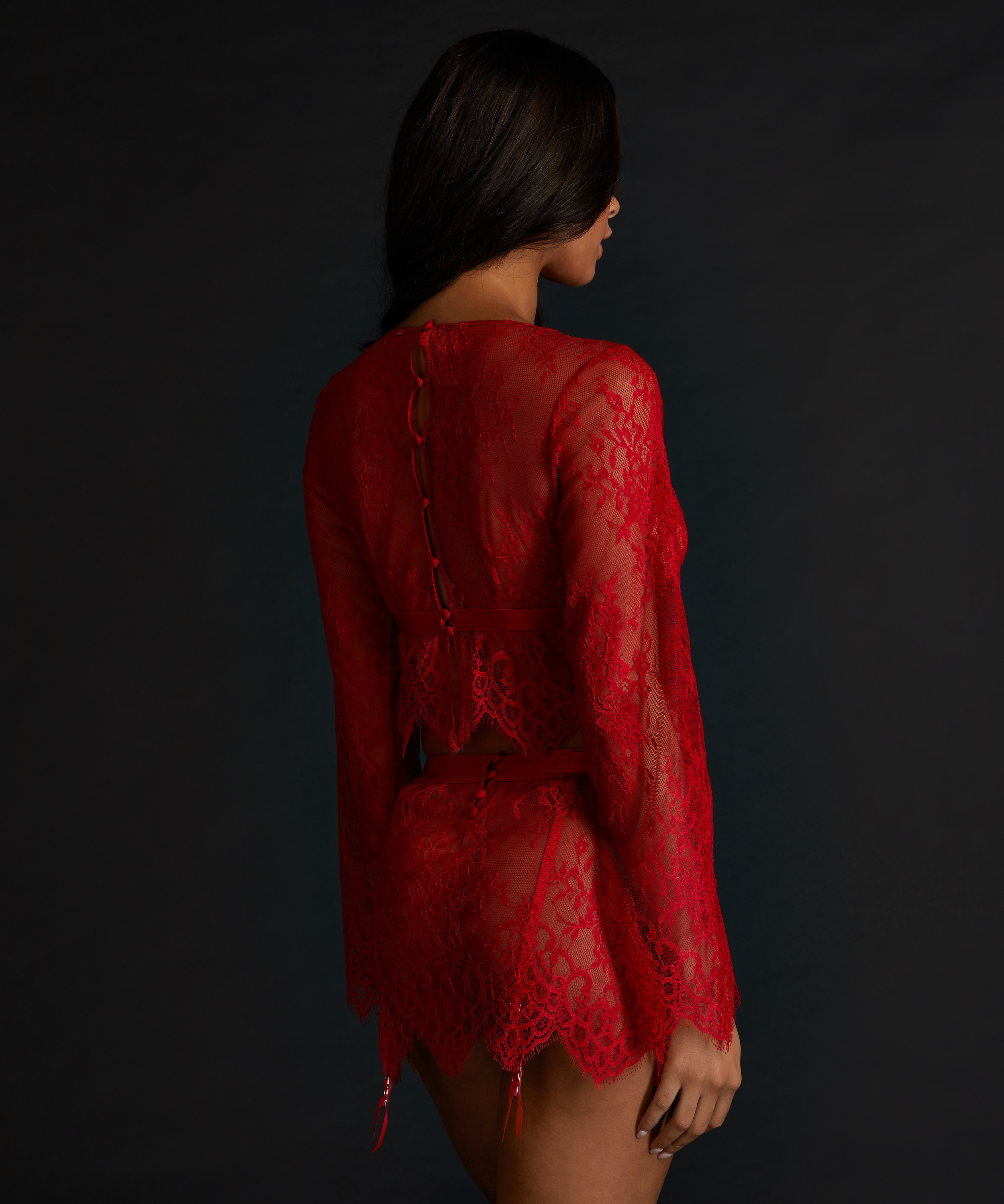 Top Allover Lace, Rot, main