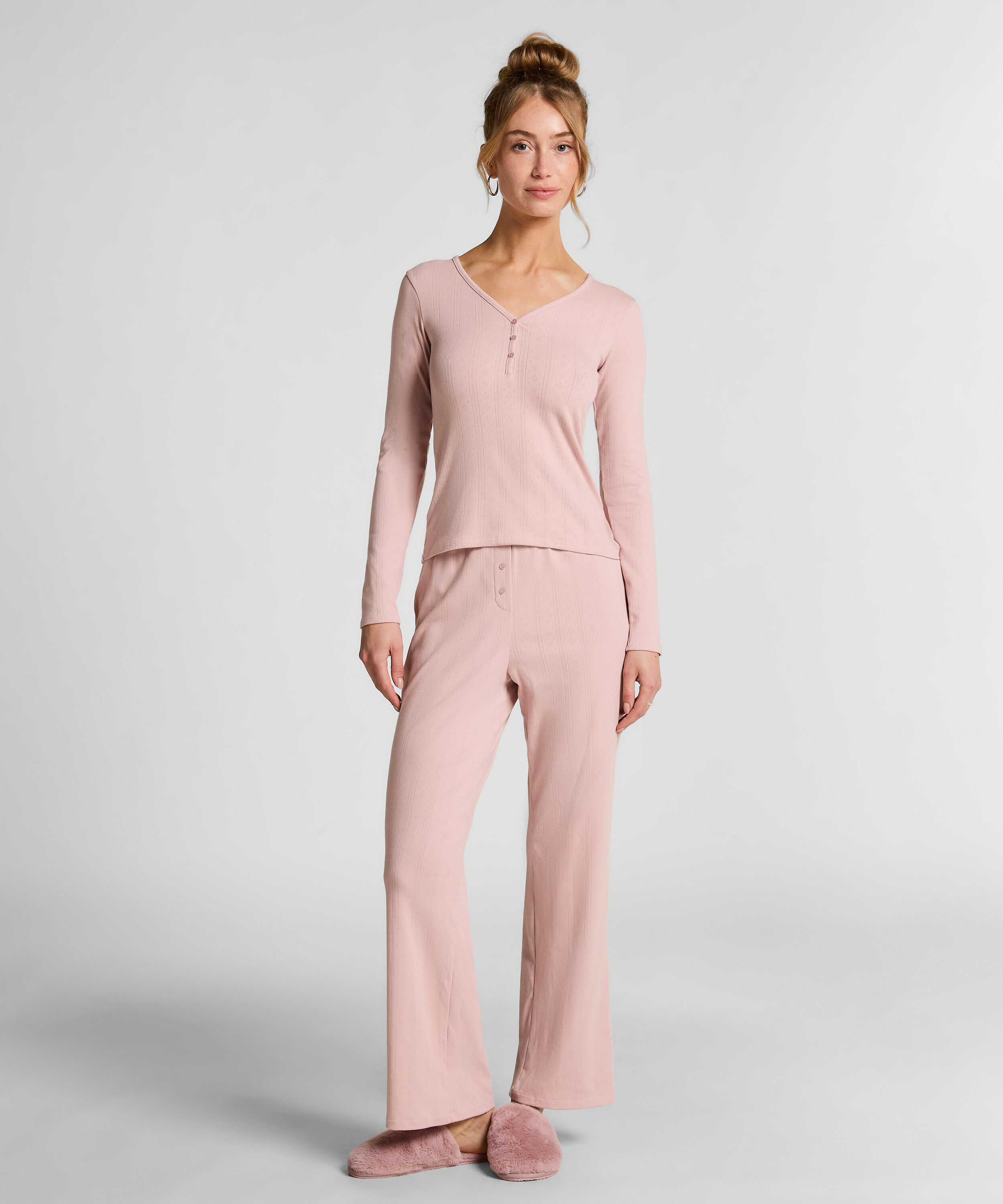Pyjamahose Pointelle, Rosa Pyjamahose Pointelle, Rosa