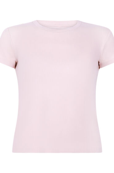 Thumbnail - Hunkemöller Pyjamatop Rib Crew Neck Rosa