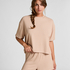 Pyjamashorts aus aufgerautem Jersey, Beige