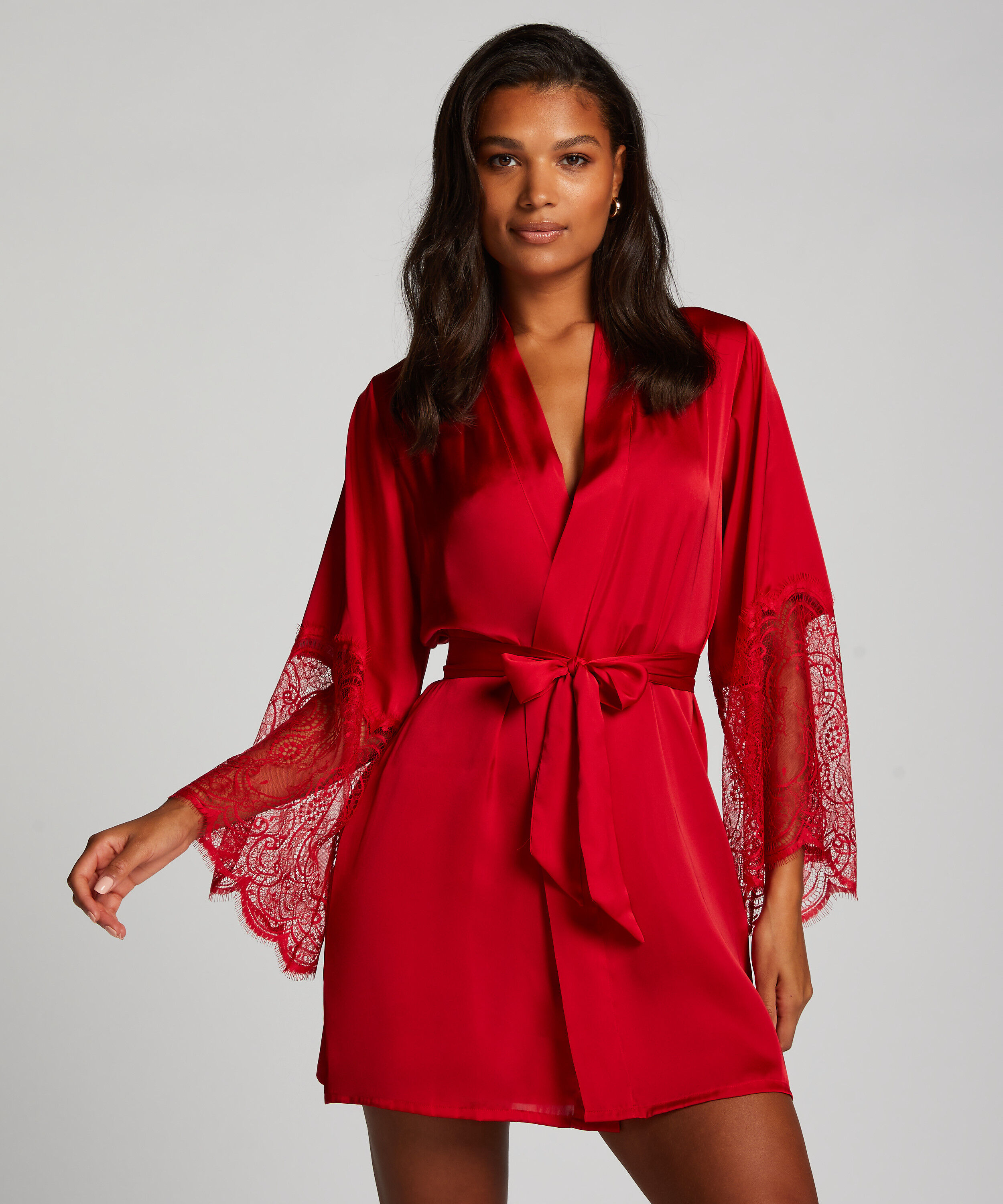 Kimono Satin, Rot Kimono Satin, Rot