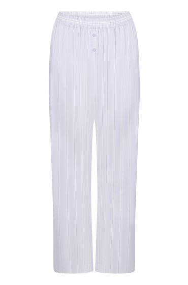 Thumbnail - Hunkemöller Gestreifte Hose aus gewebter Baumwolle Lila