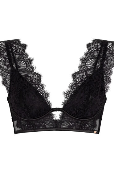 Thumbnail - Hunkemöller Ungepolsterter Longline-Bügel-BH Zoe Schwarz