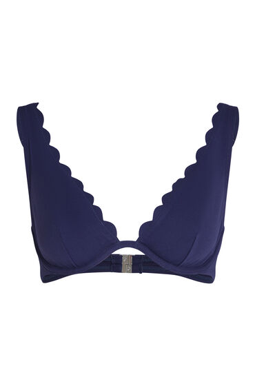 Thumbnail - Hunkemöller Unwattiertes Bügel-Bikini-Top Scallop Blau
