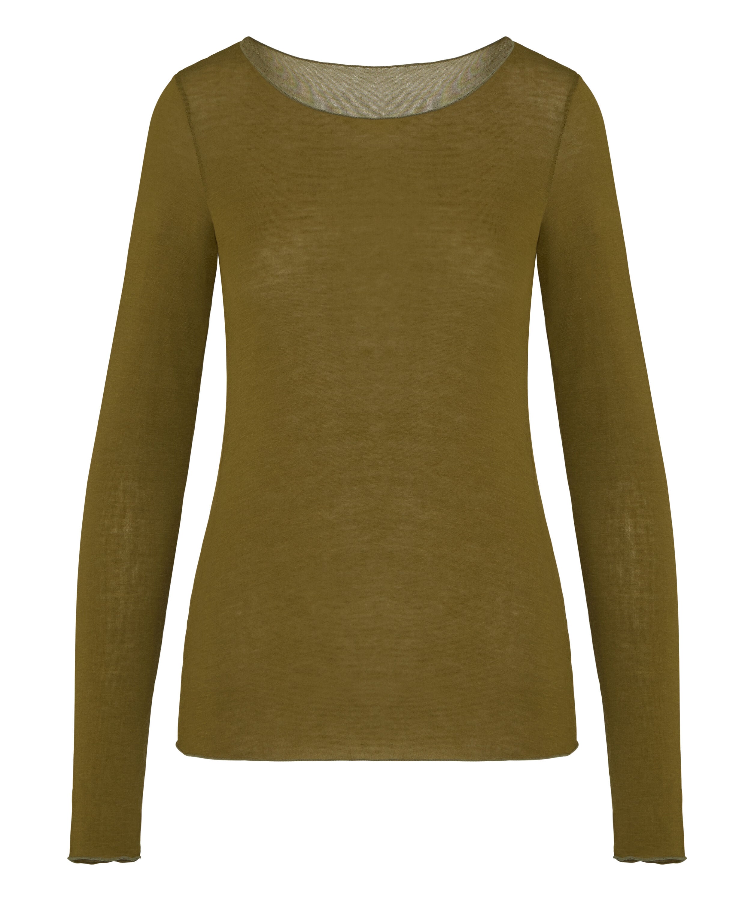 Super Soft Shirt aus Kaschmir-Mix mit U-Boot-Ausschnitt, Grün