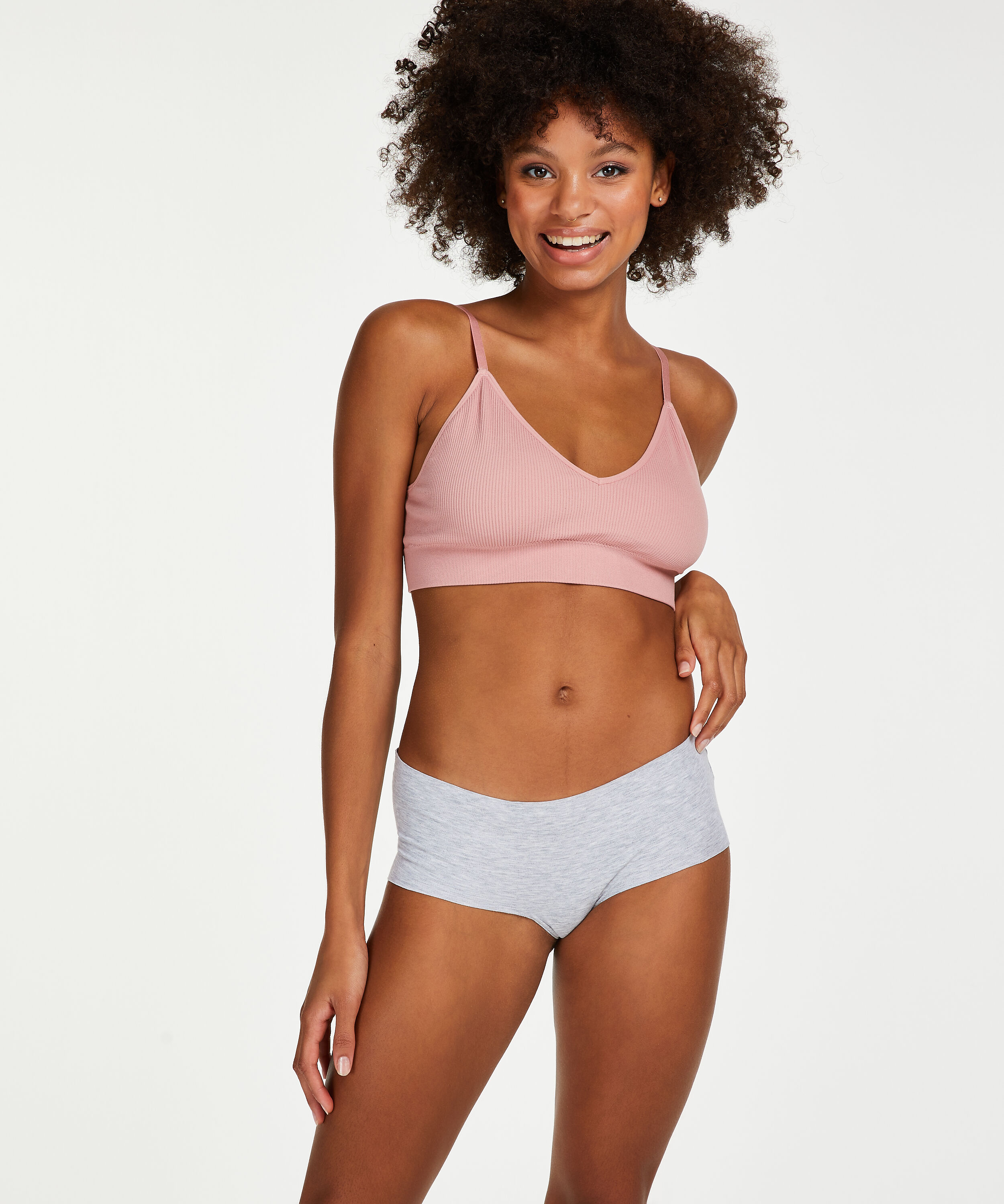 Invisible Boxershort aus Baumwolle, Grau