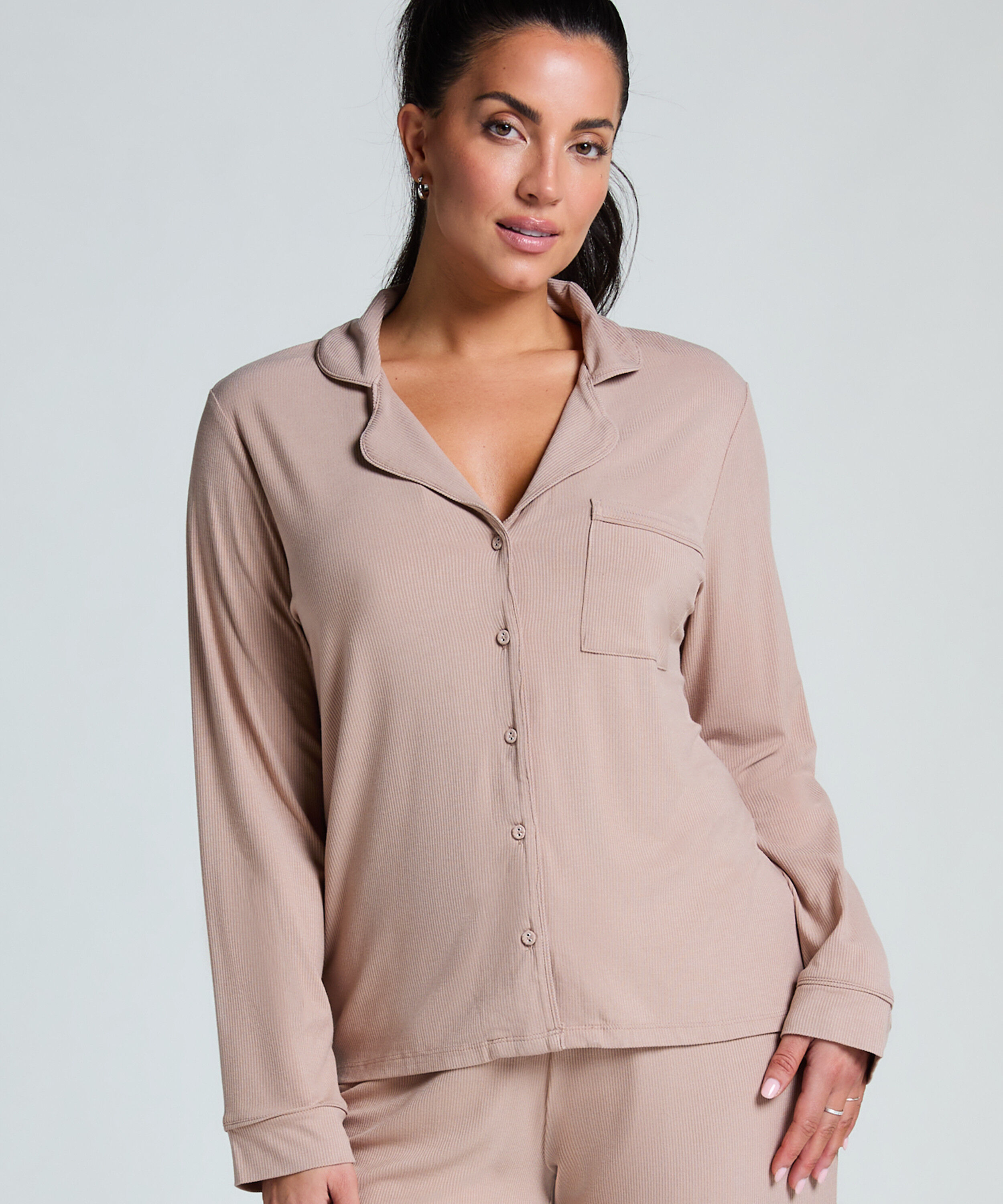 Essential-Jacke gerippt, Beige Essential-Jacke gerippt, Beige